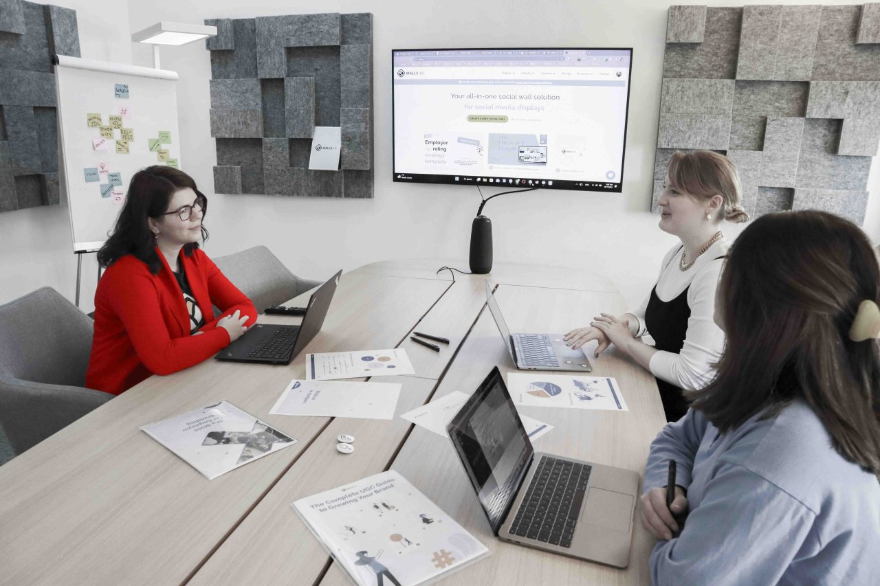 Brainstorming group session.